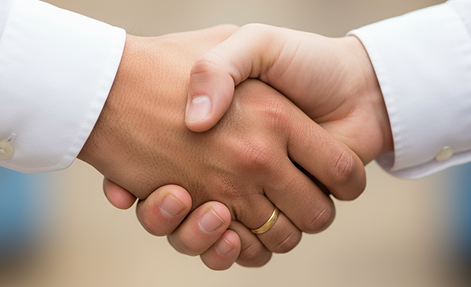 Stretta di mano tra professionisti